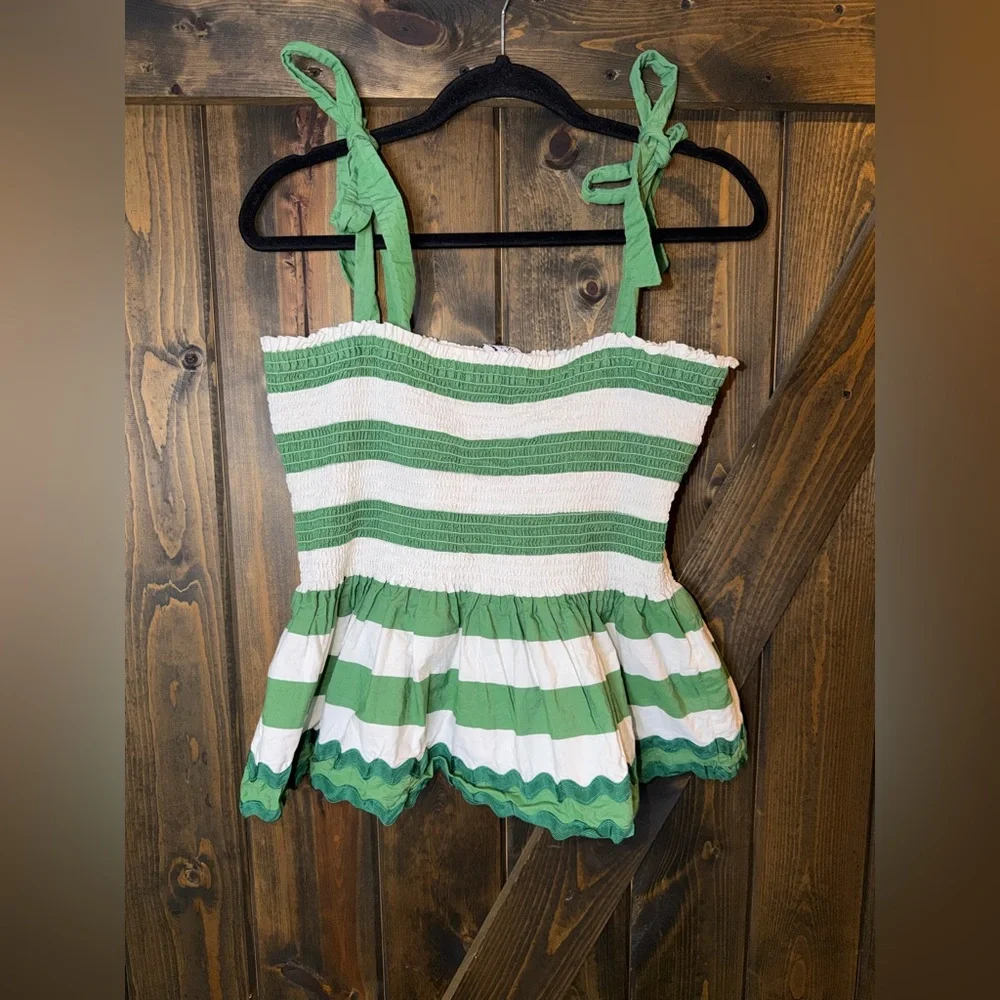 Kate Spade Beach Time Stripe Smocked Top